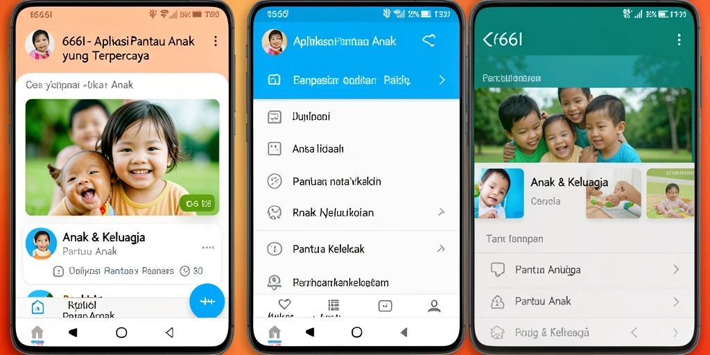 Antarmuka 666I yang intuitif dan menarik untuk Pantau Anak.
