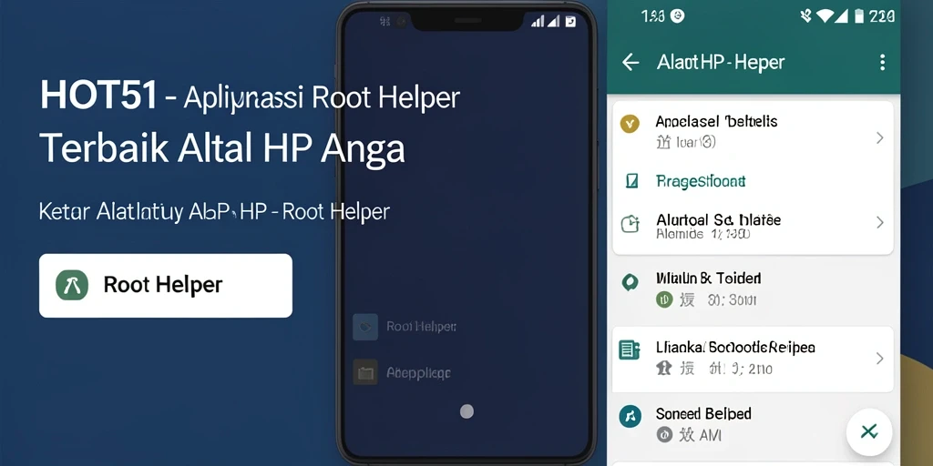 Antarmuka utama HOT51 menampilkan fitur Root Helper dengan jelas.