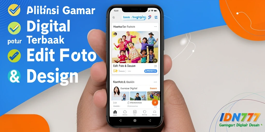 Tampilan antarmuka IDN777 yang sederhana dan menarik untuk aplikasi Gambar Digital.