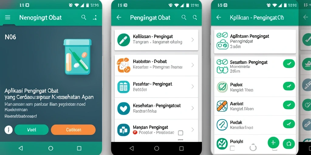 Antarmuka aplikasi Pengingat Obat N06 yang informatif dan mudah digunakan.