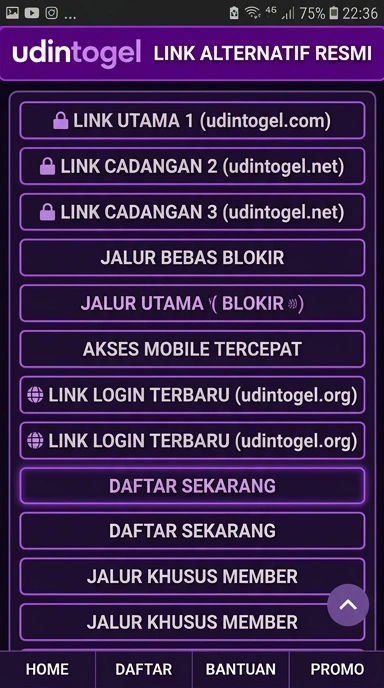 Tampilan link alternatif udintogel