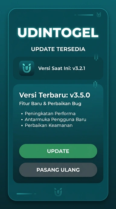 Tampilan riwayat versi udintogel
